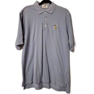 Vintage Slazenger Men's Light Blue Polo With Logo 100% Cotton Size Medium Collar